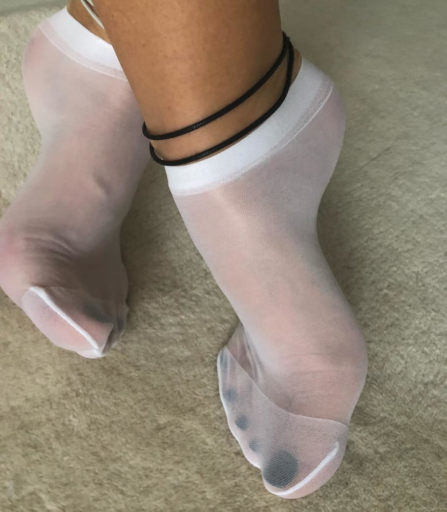 White nylon socks free porn image