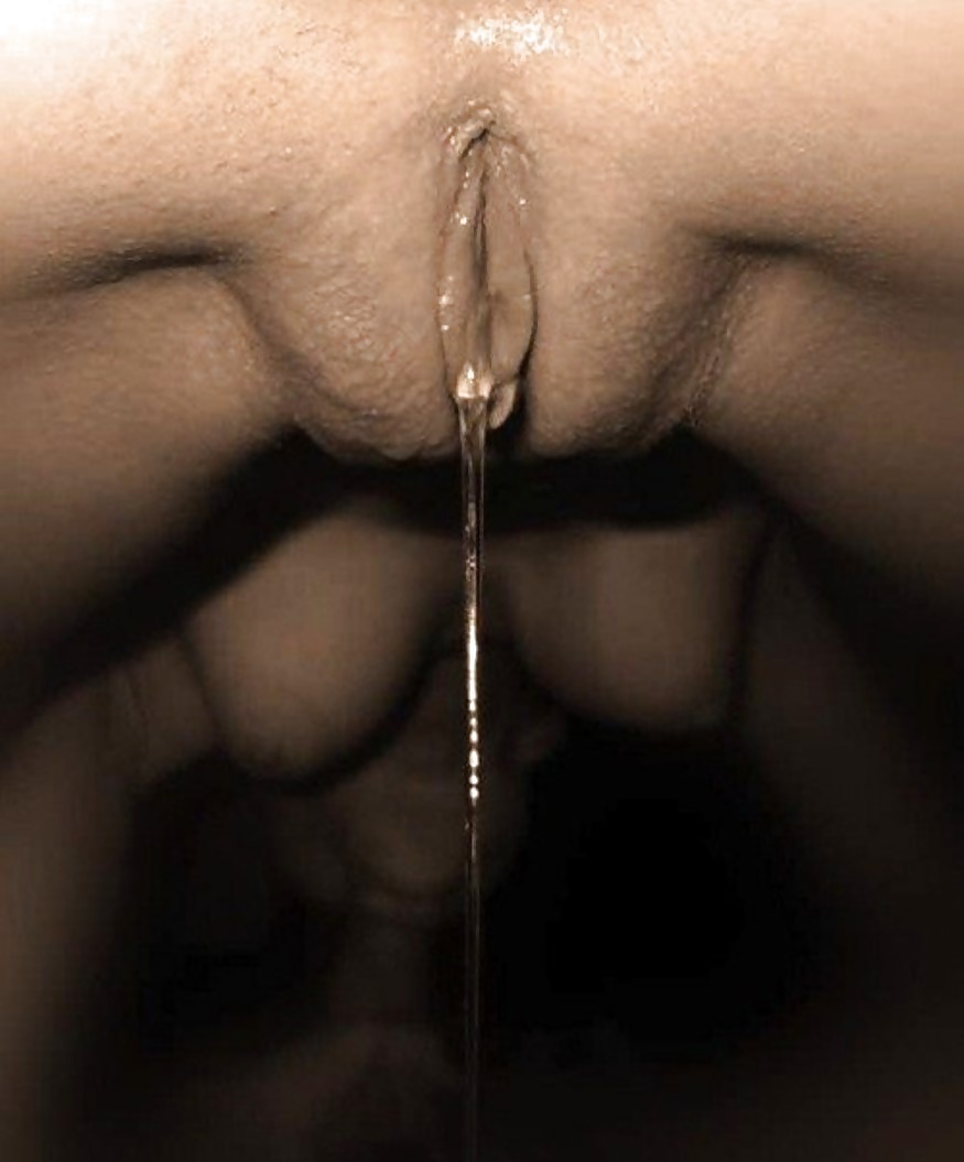 Dripping pussy juice cock