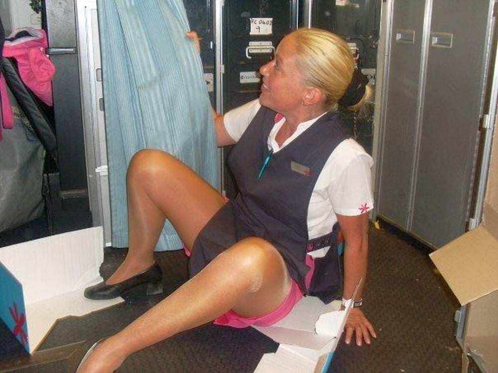 Blonde flight attendant best adult free image