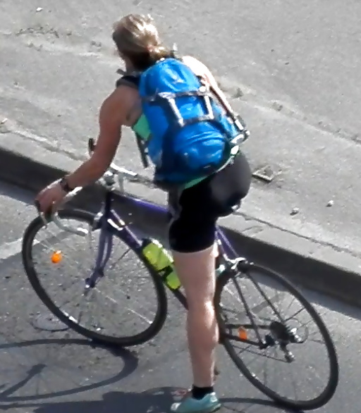 candid biker girl in black latex porn gallery