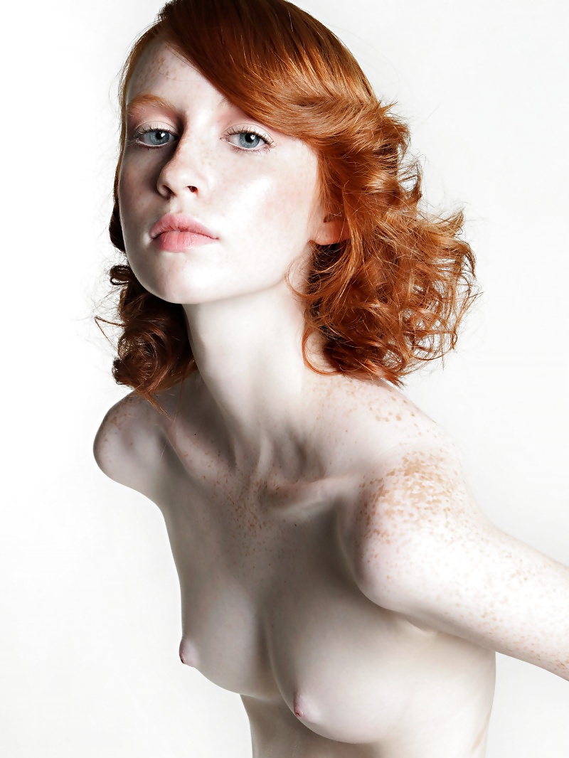 Nude redhead with freckles