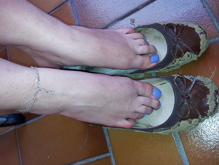 Wifes mud sludge dirty ballerinas flats shoes