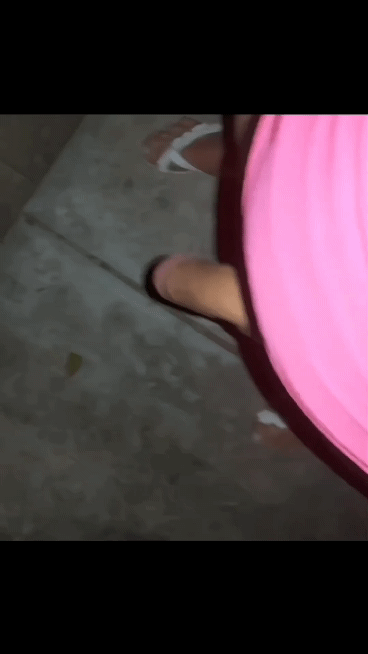 Look at my little sissy cocky wobbling in the wind