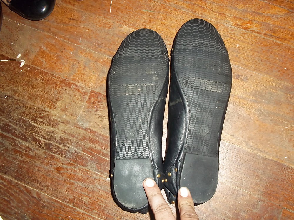 L.E.I. Black Ballet Flats with Gold Studs Accents porn gallery