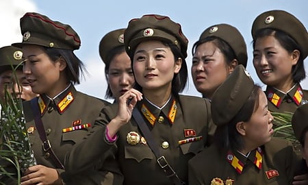 North Korean Girls in Uniform Wank Bank