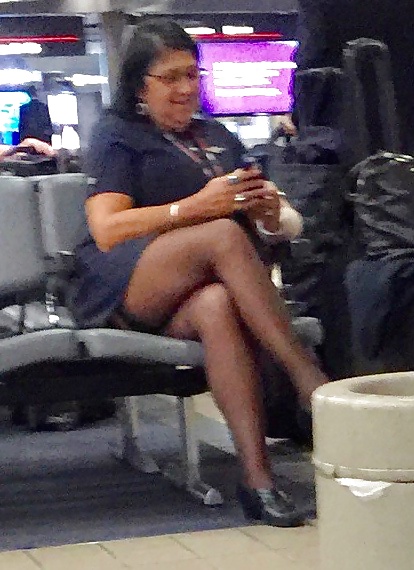 FLIGHT ATTENDANT CANDIDS - I (Stocking Tops) - ORIGINAL porn gallery