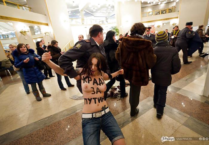 FEMEN - cool girls protest by public nudity - Part 3 porn gallery