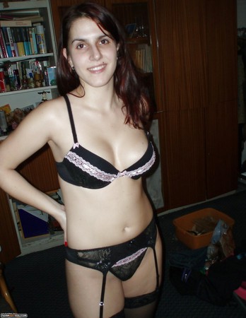 Brunette sweetie in lingerie