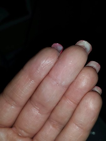 natural red hand nails