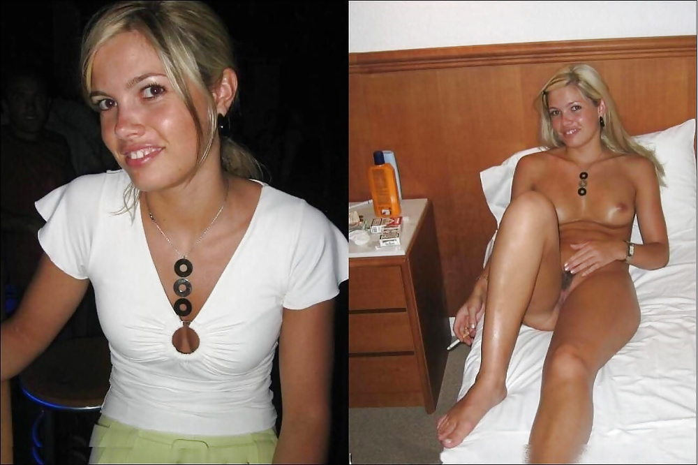 Your girlfriend before-after, dressed-undressed porn gallery