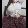 Playing with my tits before going to class