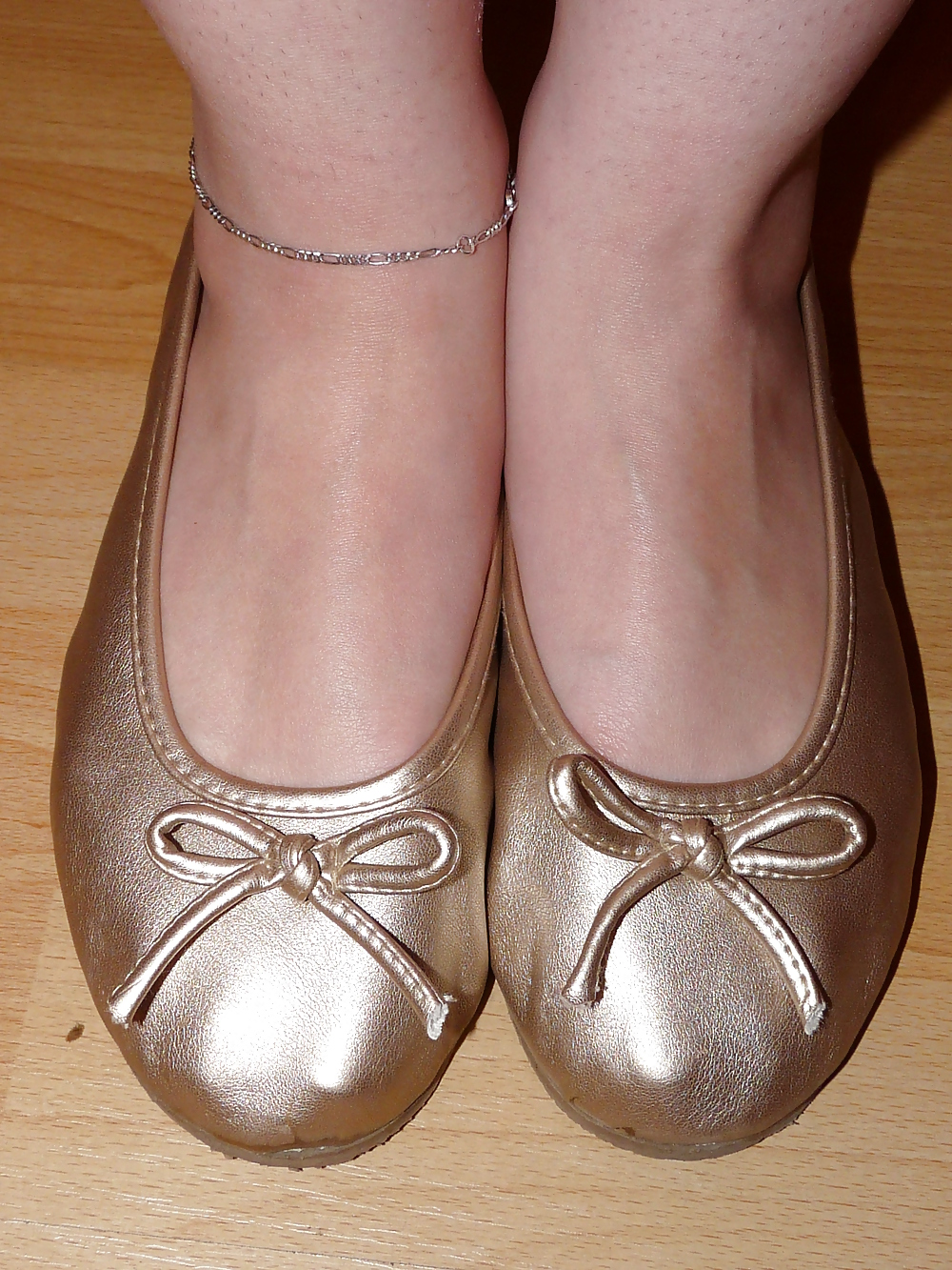 wifes gold heels flats ballerinas shoes feet 2 porn gallery