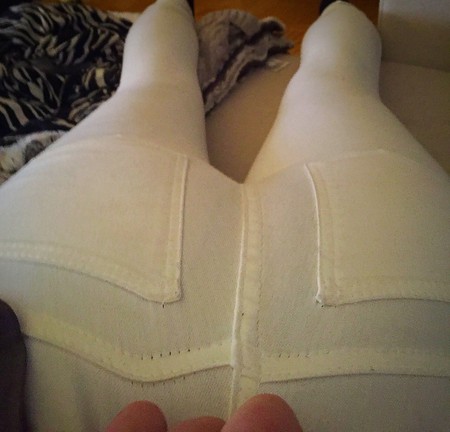 My ass in tight white jeans