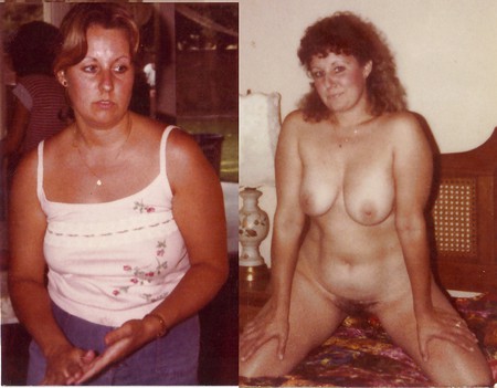 XXX photos - Wife dressed undressed then and now.