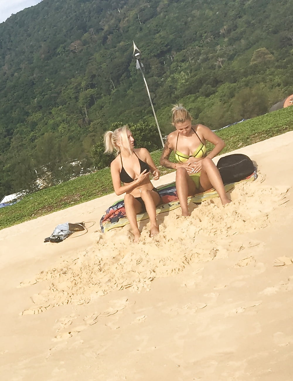 2 blonde sluts with big tits in bikinis porn gallery