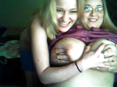 Topless Girlfriends Flashing on Webcam porn gallery