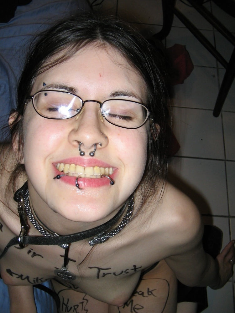 Glasses interview piercing slut