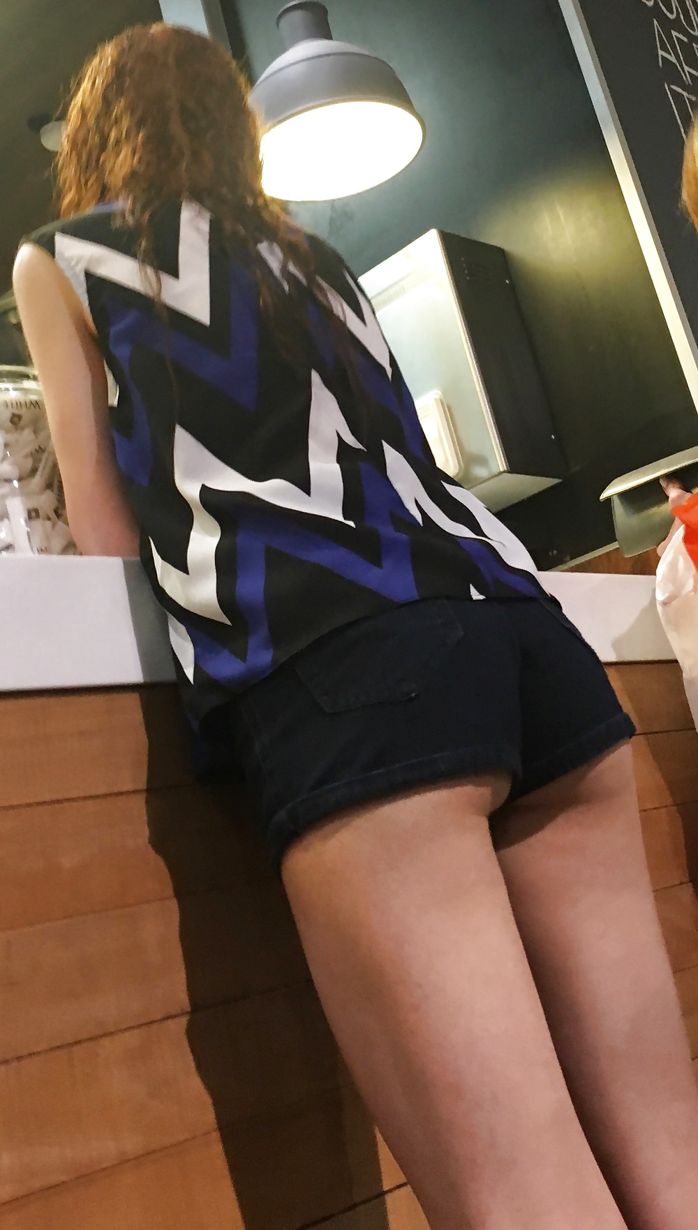 Tiny redhead mall teen in tiny shorts with a tiny ass porn gallery