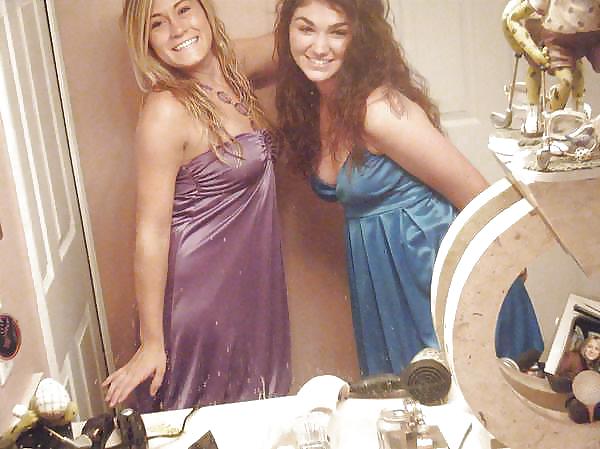 2 or more girls in Satin Prom dresses porn gallery