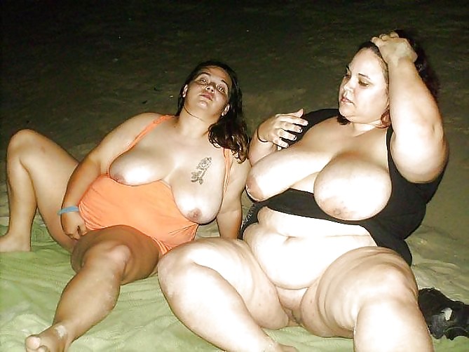 REAL BBW Lesbian Couple On The Beach porn gallery
