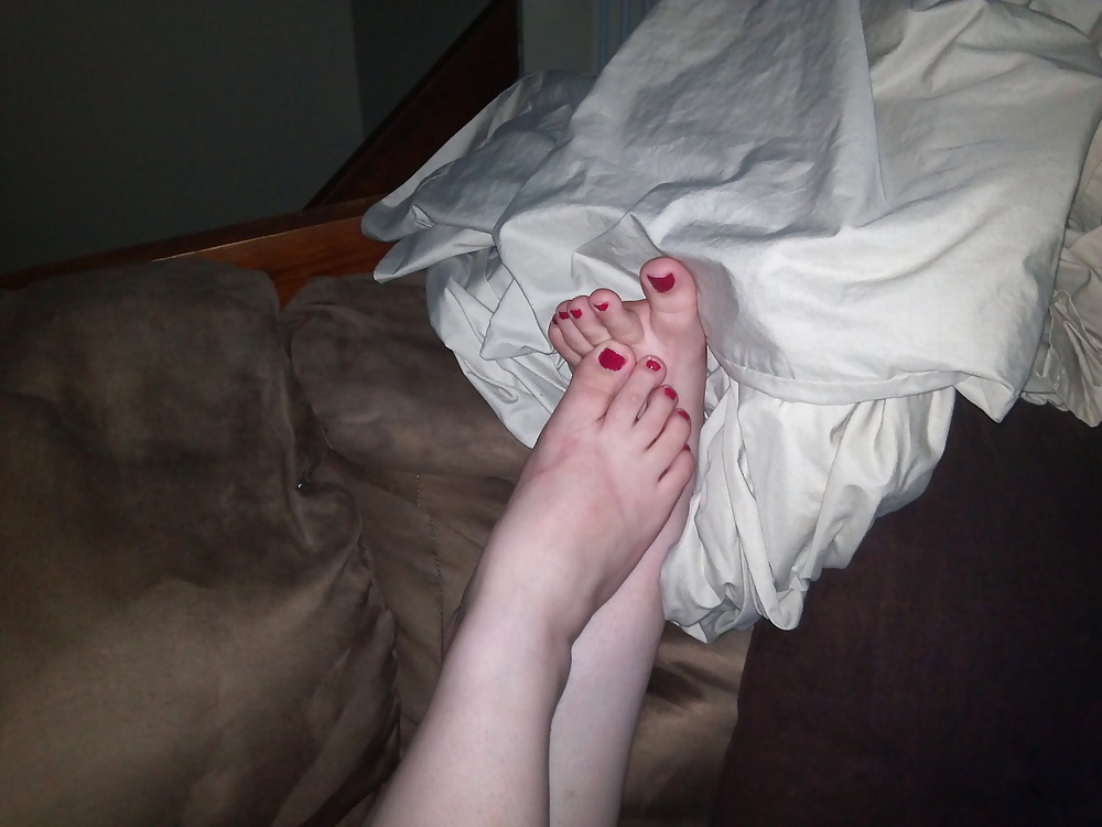 Wife's sexy feet, tits, and pussy porn gallery