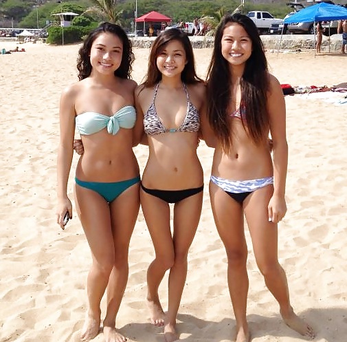 Hawaii asian girls threesome