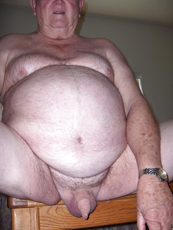 Fat Grandpa Wanking On His Own