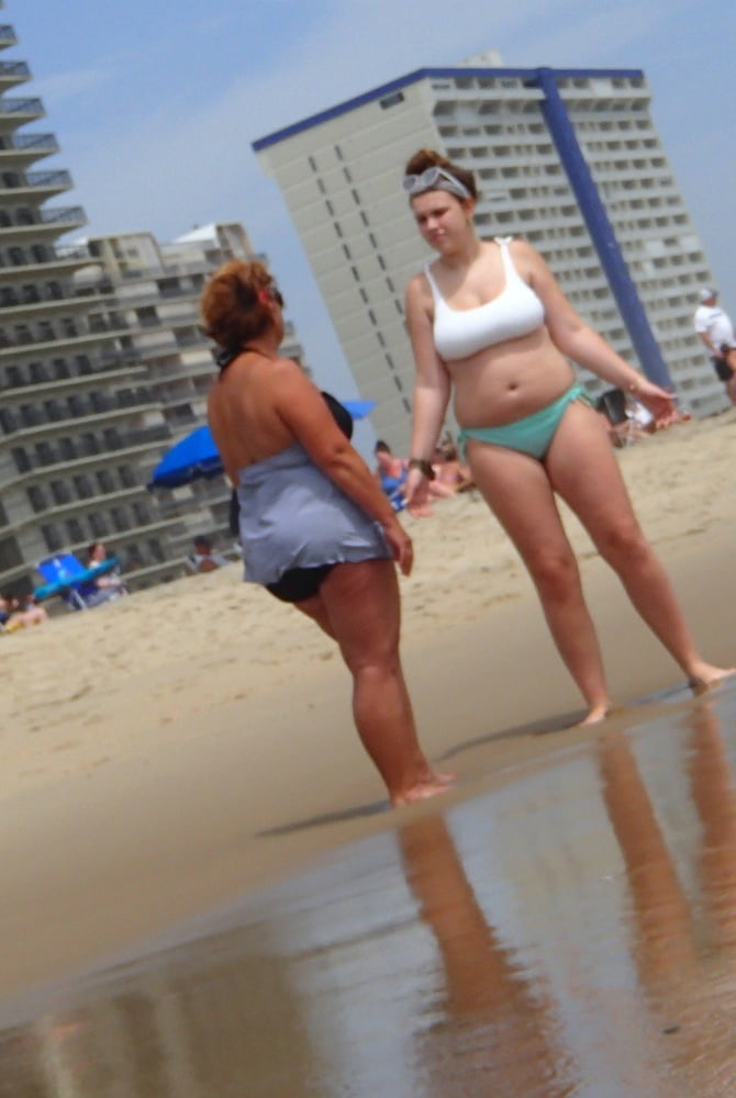 Beach chubby watching POV