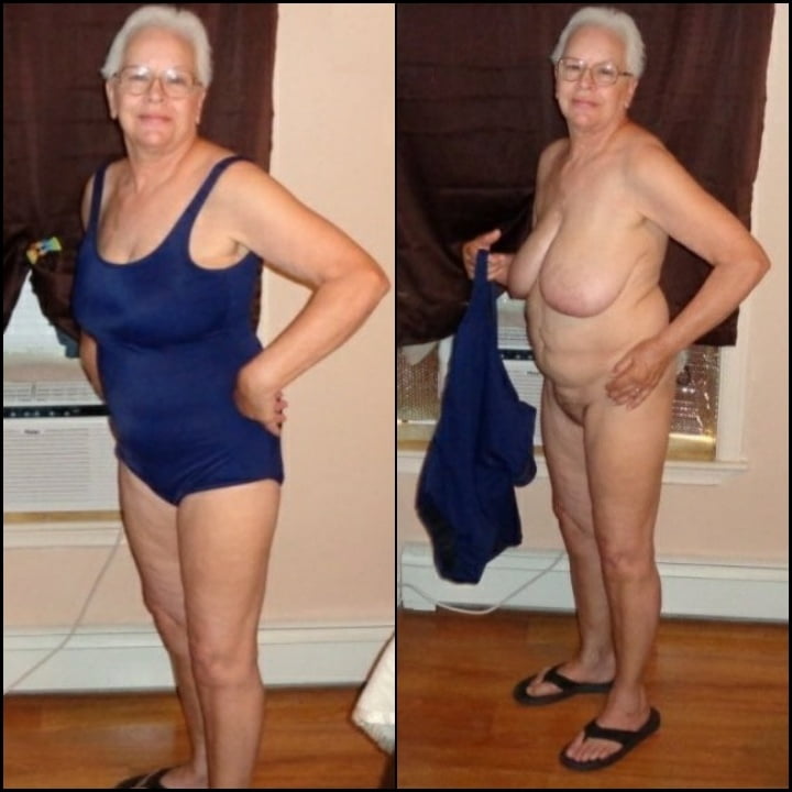 Mature Undressing Pics - Grannies & matures, dressed and then undressed comparison. 