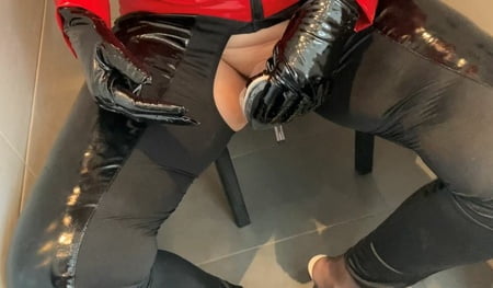 clear high heel mules pissing         