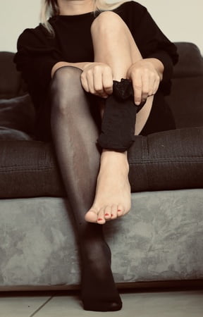 slut wife put plug ass nylon boot high skirt for show pussy         