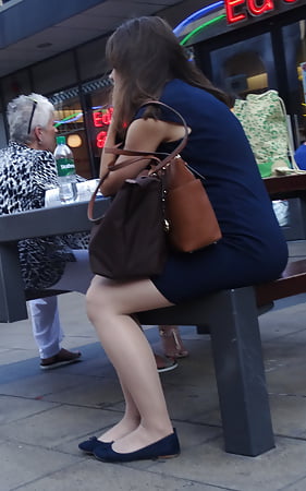 Candid Street Pantyhose -Tights #040 - Sad Face Cunt