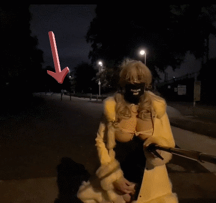 Public flashing in fur and eating my cum #34