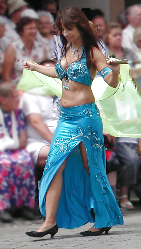 two german belly dancer woman on street parade - 2010 porn gallery