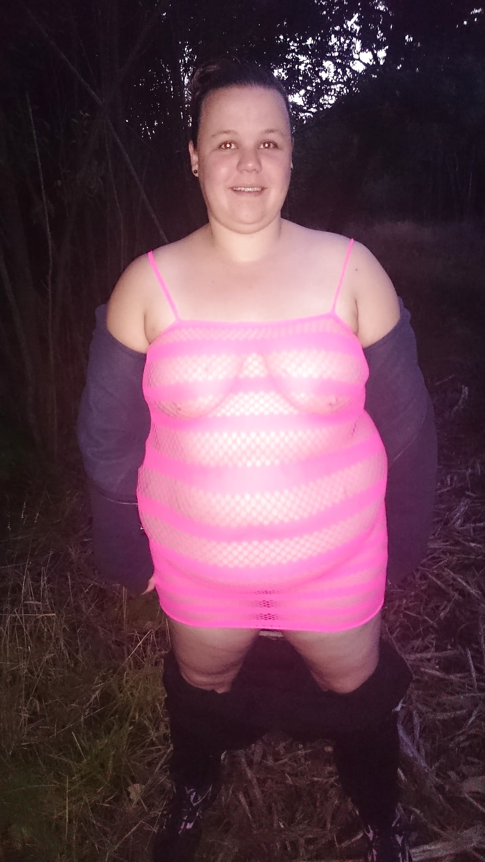 Bbw wife in woods in see threw pink dress porn gallery