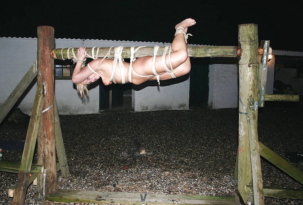 Upskirt outdoor bondage bbc