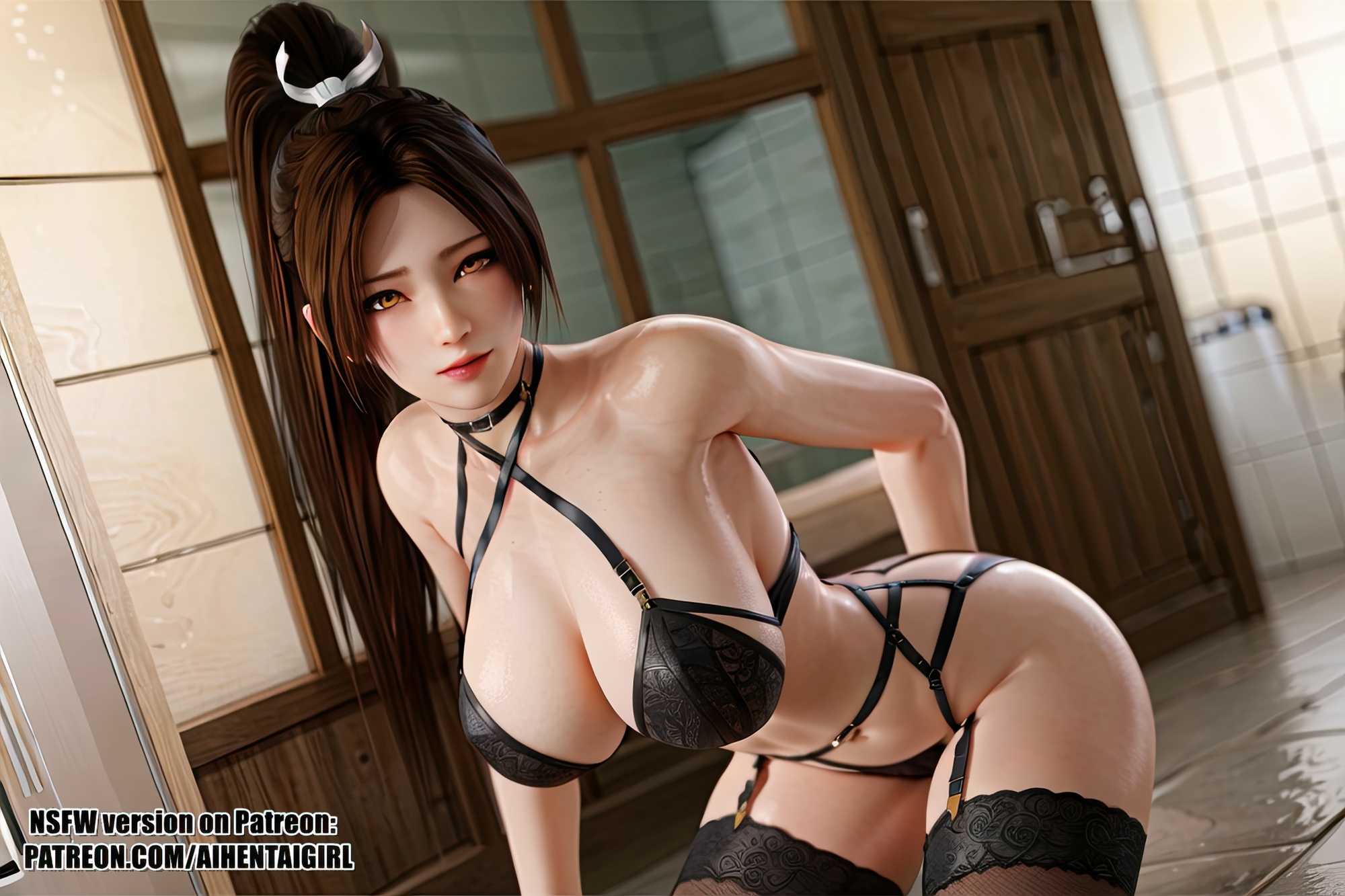 Mai Shiranui Sexy Lingerie Office Lady 18 Pics Xhamster 