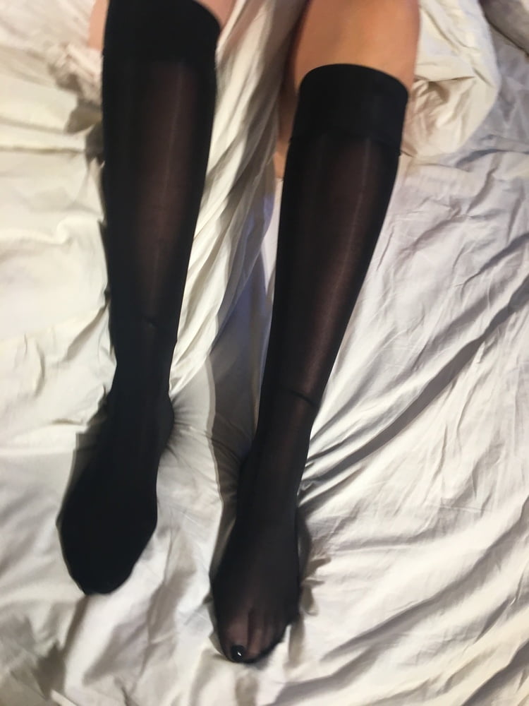 Nylon stockings nude