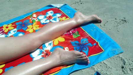 Feet at the beach.
