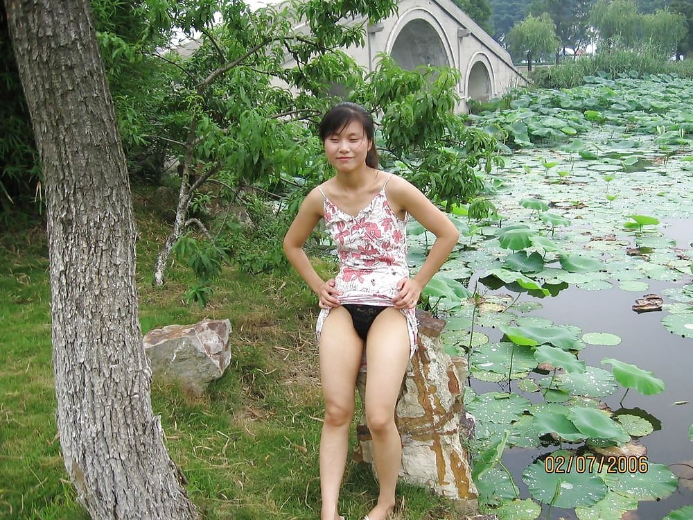 Upskirt bikini asian outdoor