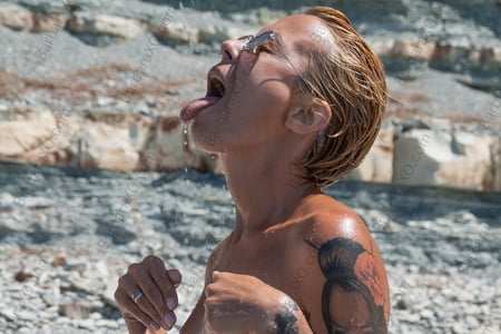 Hotwife fucks lover on the beach under the sound of waves