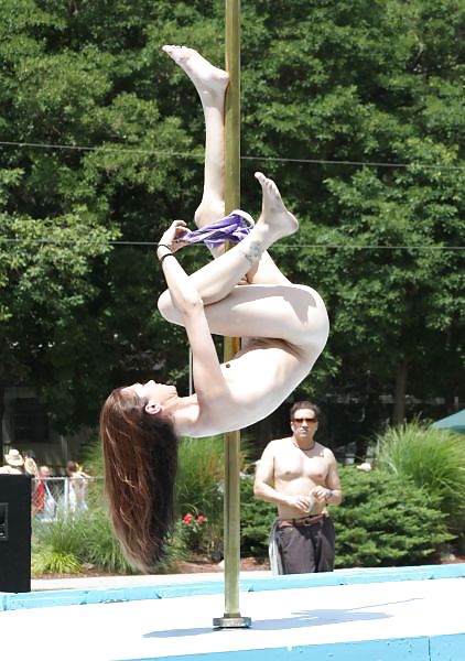 Erotic porn pole dancing in the open air porn gallery