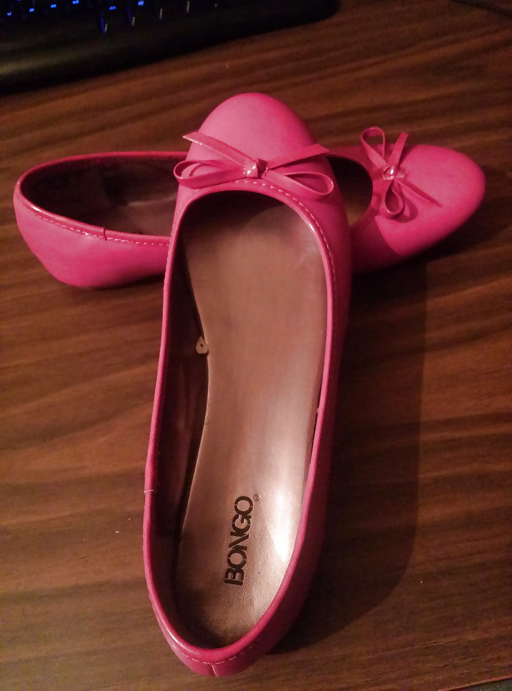 Bongo Pink Ballet Flats with Bow Accent porn gallery
