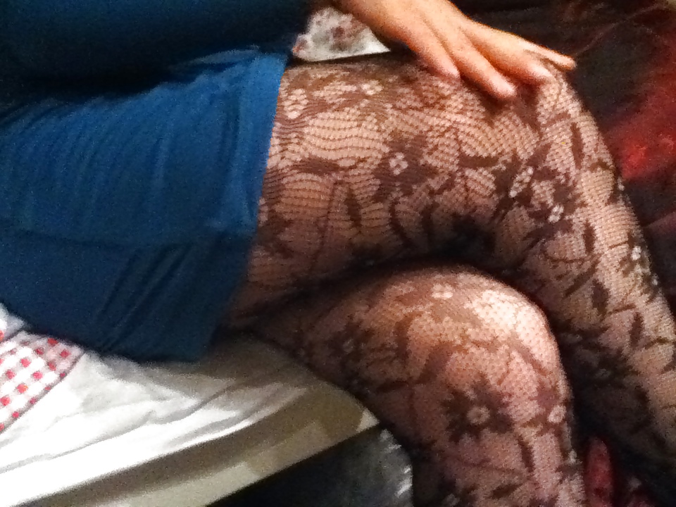 Naughty Nymph in her Patterned Tights porn gallery