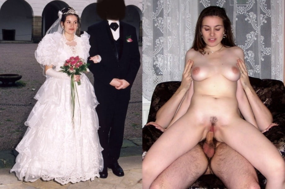 Beautiful brides exposed dressed undressed before af pic image