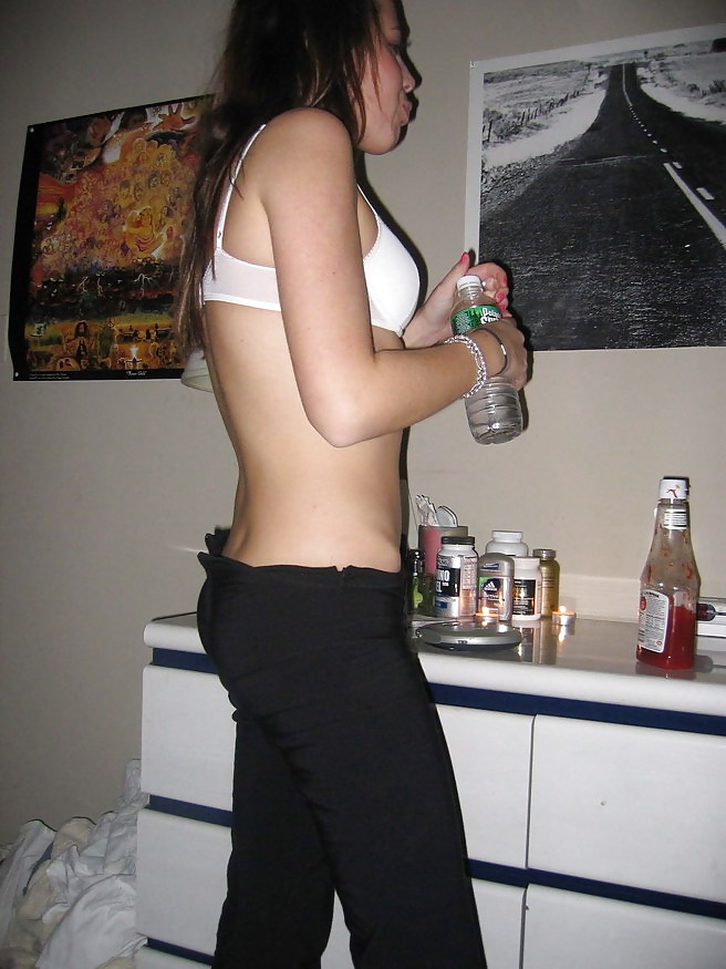 Very cute girl shying away from a strip porn gallery