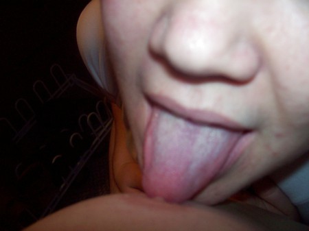 Licking Leah's tit