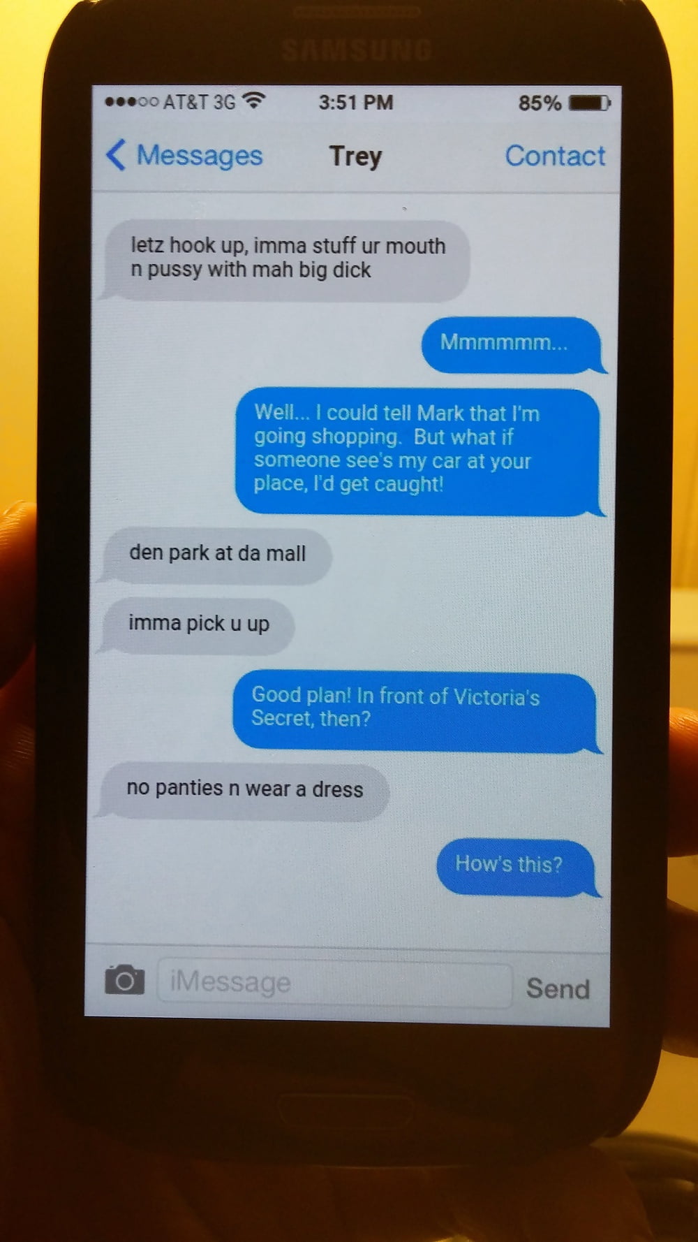 Text found on cheating wife's phone porn gallery