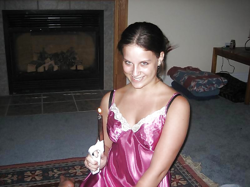 Single girl in Satin nighty porn gallery