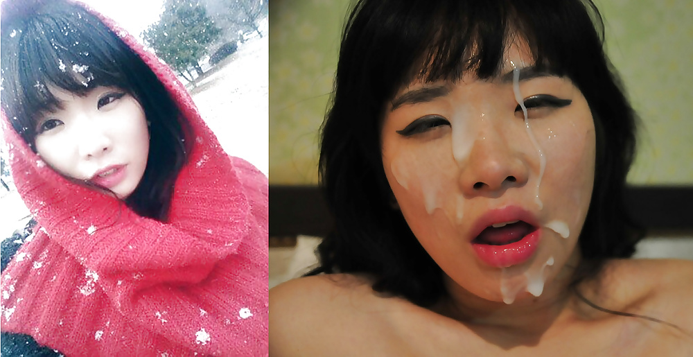 Super Cute Asian Dressed Undressed Before After Facials porn gallery